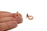 Copper Chevron Ring - 5 Raw Copper Chevron Adjustable Ring Settings - 16-17mm / 23 Gauge Mn86