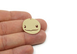 Customized Charm, For Jewelry Making Brass/Steel/Copper Geometric Shaped Face Charm With 1 Hole, Personalized Jewelry (25x23mm) SMP3185