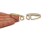 Double Wire Cuff, Raw Brass Double Wire Bracelet Bangle BRC252