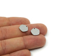 Steel Honeycomb Charm, 24 Stainless Steel Hexagon Charms With 1 Hole, Findings (11.5x0.80mm) SMP3067