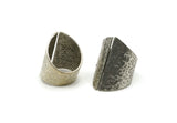Silver Ring, Hammered Antique Silver Plated Brass Adjustable Rings N0140 H0531