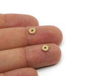 Brass Drop Charm, Raw Brass Tiny Drop Connectors, Findings (6x5x0.80mm) SMP3285