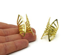 Brass Ring, Raw Brass Adjustable Ring N0221