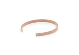 Copper Bangle, Raw Copper Adjustable Bracelet Cuff With 2 Holes (138x4x0.80mm) SMP3251