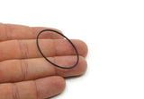 Black Oval Connector, 12 Oxidized Black Brass Oval Shaped Rings (46x30x1mm) BS 2200