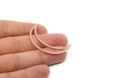 Copper Moon Charm, Raw Copper Crescent Moon Charms, Findings (46x11x0.80mm) SMP3339