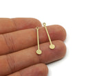 Brass Charm, 24 Raw Brass Bar Charms With 1 Loop, Findings (30x5x0.80mm) SMP3086