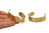 Brass Chevron Cuff - Raw Brass Chevron Cuff Bracelet Blank Bangle Without Holes (144x15x0.80mm) BRC027