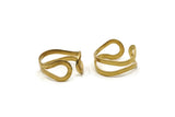 Brass Ring, Raw Brass Adjustable Rings BS 2024