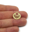 Personalized  Oval Charm, Raw Brass Oval Shaped Charms With 1 Loop, Sun Charms, Findings (20/25/30x0.60mm) SMP3095