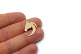Brass Horse Charm, 10 Raw Brass Horse Charms With 1 Hole, For Jewelry Making (25x17x0.60mm) SMP2997