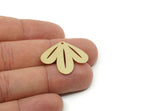 Custom Leaf Charms for Jewelry Making, Personalized Brass, Copper, Stainless Steel Plant Pendant with 1 Hole, Nature (25x29mm) SMP3132