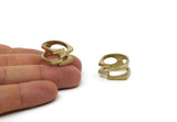 Brass Adjustable Ring, 2 Raw Brass Adjustable Rings SY0074