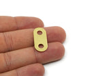 Brass Oval Connector, 6 Raw Brass Blank Connectors (27x12x0.80mm) D136--n0665