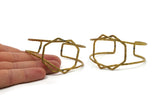 Brass Boho Cuff, Raw Brass Wire Bracelet Bangle BRC152