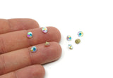 Swarovski Diamond, 12 AB Aurore Swarovski Diamonds For 5.3mm Pad SS24 D1731