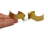 Brass Bracelet, Raw Brass Chevron Cuff, Bangle (150x19x0.80mm) Brc093