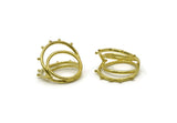 Brass Wire Ring, Raw Brass Bohochic Wire Ring (18mm) N0124