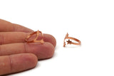 Copper Star Ring - 5 Raw Copper Adjustable Star Ring Settings - 16-17mm / 23 Gauge Mn81
