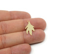 Custom Leaf Charms for Jewelry Making, Personalized Brass, Copper, Stainless Steel Branch Pendant With 1 Loop, Nature (25x12mm) SMP3149