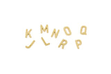 Brass Alphabet Charm, Raw Brass Whole Letters, Personalized Initials, Letter Findings SMP2740