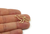 Brass Bird Charm, Raw Brass Bird Shaped Charms, Findings (35x22x0.60mm) SMP3234