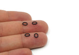 4.5mm Oval Jump Ring, 50 Oxidized Black Brass Oval Strong Jump Rings (4.5x6mm)  Brs 435 A0360