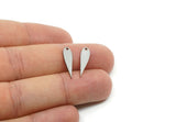 Steel Drop Charm, Stainless Steel Drop Charms With 1 Hole, Findings (21x5x0.80mm) SMP3342