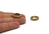 Brass Adjustable Ring, 3 Raw Brass Adjustable Rings (17mm) SY0127