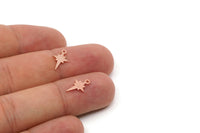 Copper Star Charm, 50 Raw Copper Star Charms With 1 Loop, Pendants, Earrings, Findings, Blanks (13x8x0.80mm) SMP2919