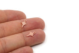 Copper Star Charm, 50 Raw Copper Star Charms With 1 Loop, Pendants, Earrings, Findings, Blanks (13x8x0.80mm) SMP2919