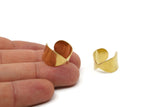 Brass Ring Setting - 5 Raw Brass Adjustable Ring Settings - (16x17mm) / 23 Gauge MN15