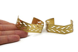 Brass Pentagon Bracelet - Raw Brass Cuff Bracelet Blank Bangles, Pentagon (140x20x1mm) Brc102