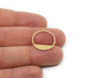 Brass Round Charm, 24 Raw Brass Round Charms With 1 Loop, Pendnats, Earring, Findings (22x21x0.80mm) BS 2191