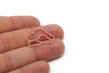 Copper Cloud Charm, 4 Raw Copper Cloud Shaped Charms With 1 Loop, Earring Charms (21x25.5x0.80mm) SMP2903