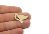 Brass Bird Blank, Raw Brass Pigeon Blanks, Olive Branch Findings (19/24/28.5x0.60mm) SMP3320