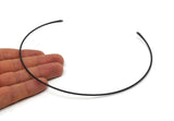 Black Choker Finding, Oxidized Black Brass Wire Choker Collar Findings With 2 Holes, Necklace Blanks (370x1.8mm) P001 R057