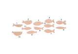 Copper Fish Charm, Raw Copper Fish Charms, Blanks, Findings SMP3239