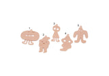 Raw Copper Ghost Charm, 1 Loop Personalized Ghost Pendant, Halloween Jewelry Findings, Custom Laser Blanks SMP3131