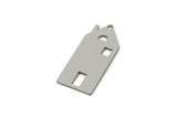 Steel House Charm, 6 Stainless Steel House Shaped Charms With 1 Hole, Earrings, Findings (30x14x0.80mm) SMP2752