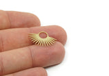 Sun Charm, Raw Brass/Stainless Steel/Raw Copper Sunshine Charms, Pendants, Findings (23x15mm) SMP3356