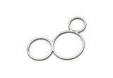 Steel Round Charm, 8 Stainless Steel Round Shaped Charms, Circles Charm, Pendants, Findings (18x30x0.80mm) SMP3019