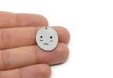 Customized Charm, For Jewelry Making Brass/Steel/Copper Geometric Shaped Face Charm With 1 Hole, Personalized Jewelry (25x19mm) SMP3179