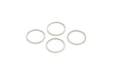 13mm Circle Connectors - 50 Antique Silver Plated Brass Circle Connectors (13x0.80mm) A3839