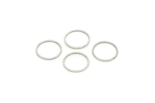 13mm Circle Connectors - 50 Antique Silver Plated Brass Circle Connectors (13x0.80mm) A3839