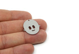 Customized Charm, For Jewelry Making Brass/Steel/Copper Geometric Shaped Face Charm With 1 Hole, Personalized Jewelry (25x22mm) SMP3182