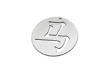 Steel Round Charm, 4 Stainless Steel Year Of The Horse Charms With 1 Hole, For Jewelry Making (30x0.80mm) SMP2985