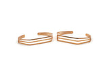 Boho Design Bracelet, Rose Gold Plated Brass Wire Bracelet Bangle Cuff (67x16x52mm) Bs-1301 Brc055 Q0321