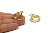 Brass Wire Ring, Raw Brass Bohochic Wire Ring (18mm) N0124