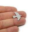 Custom Bird Charms for Jewelry Making, Personalized Brass, Copper, Stainless Steel Animal Pendant, Nature (26x20mm) SMP3133